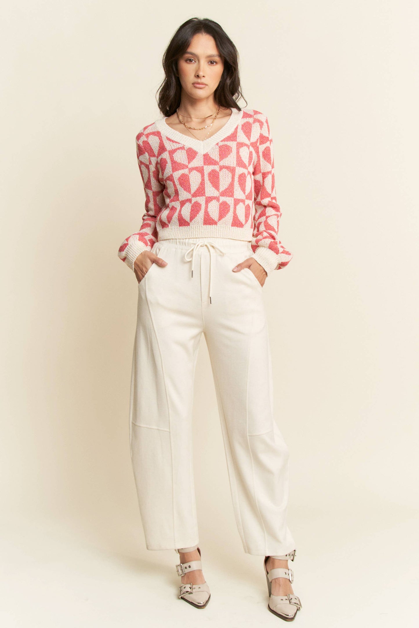 Billie Barrel Joggers |Cream