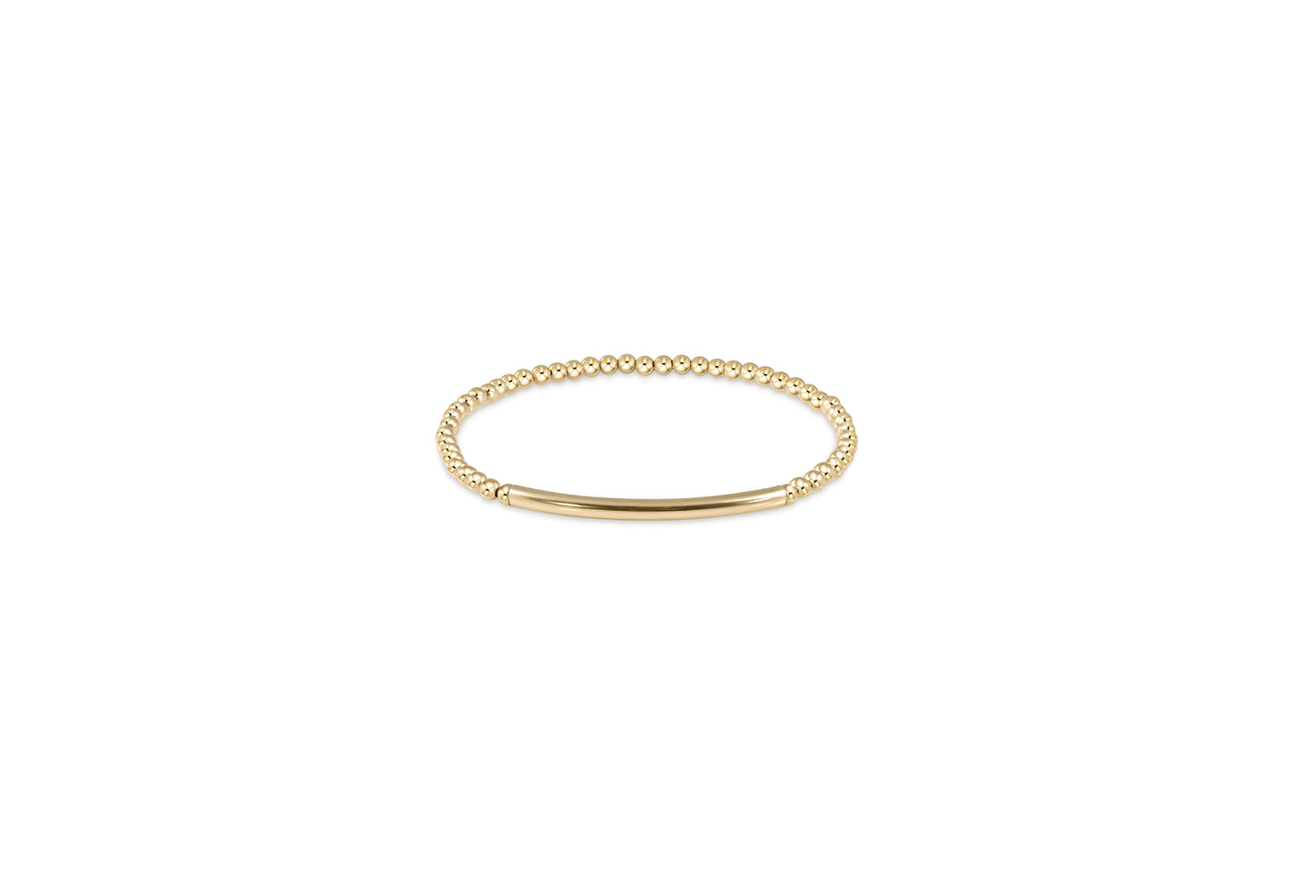 eNewton -Classic Gold 3mm Bead Bracelet - Bliss Bar Smooth