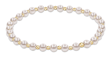 Enewton Extends - Classic Grateful Pattern 4mm Bead Bracelet - Pearl