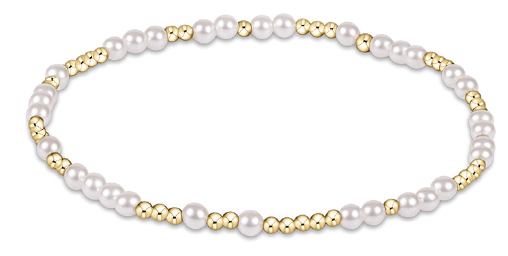 eNewton - Hope Unwritten 3mm Bead Bracelet - Pearl
