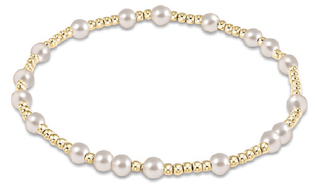 eNewton - Hope Unwritten 4mm Bead Bracelet - Pearl