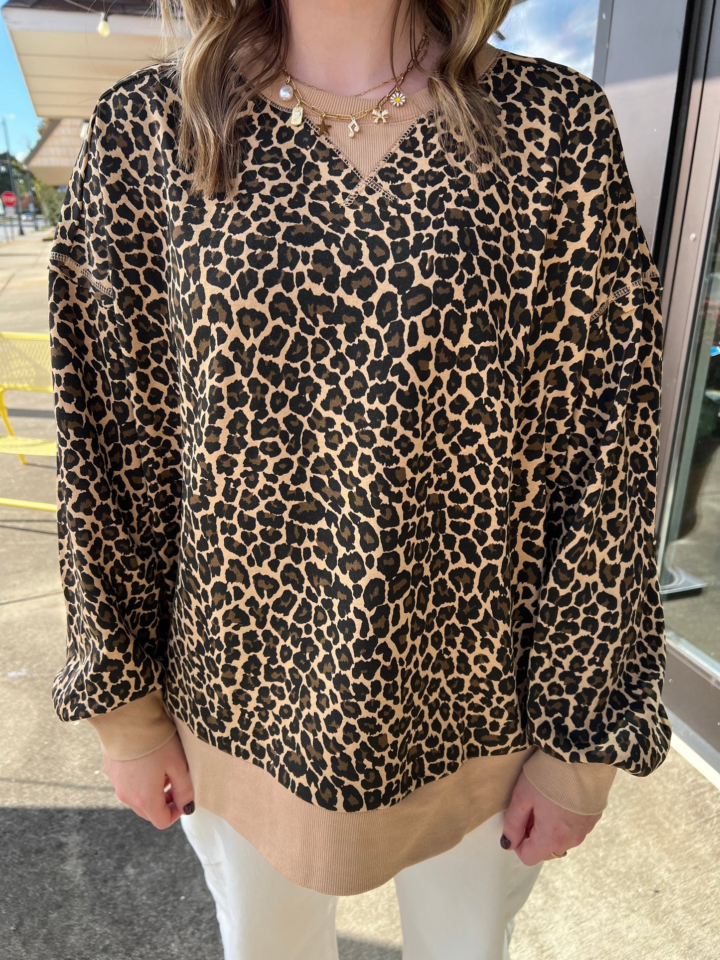 Leopard Knit Top
