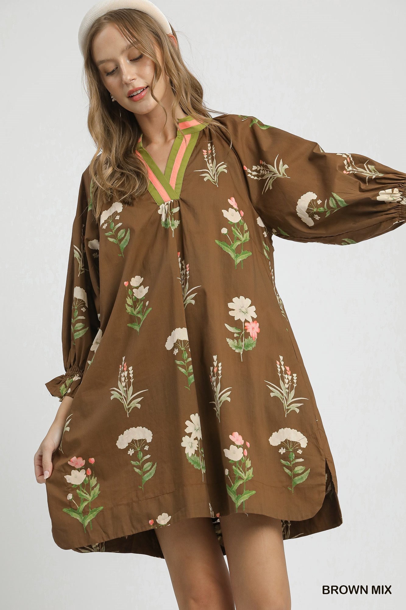 Autumn Bloom Dress | Brown