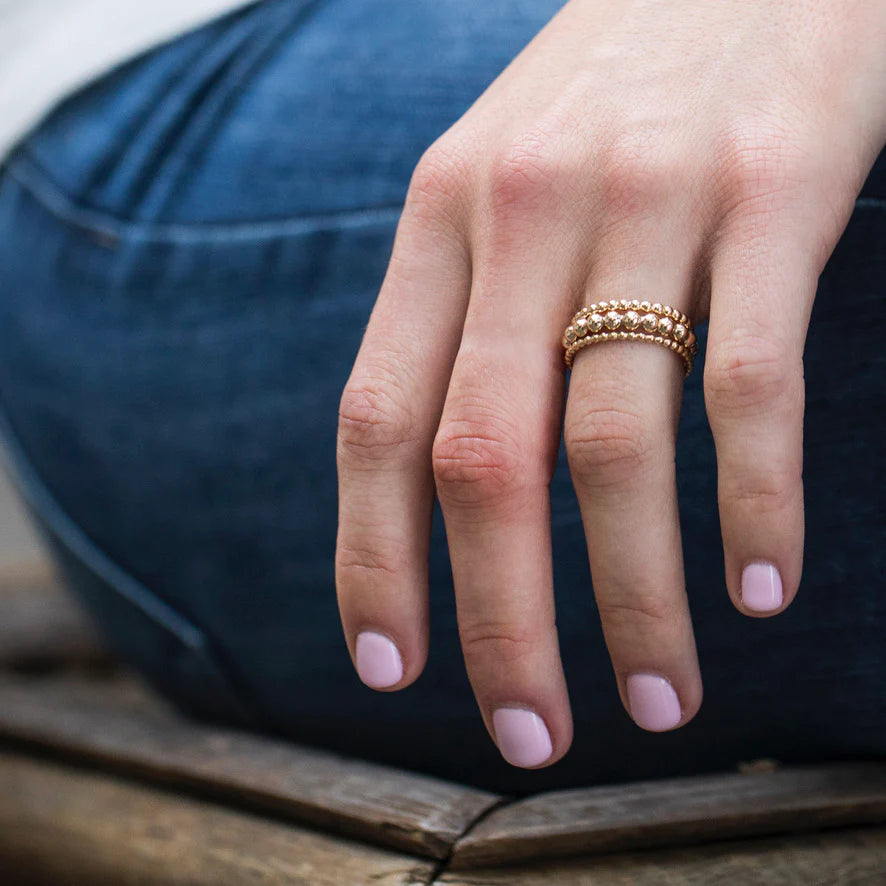 eNewton - Classic Gold 3mm Bead Ring