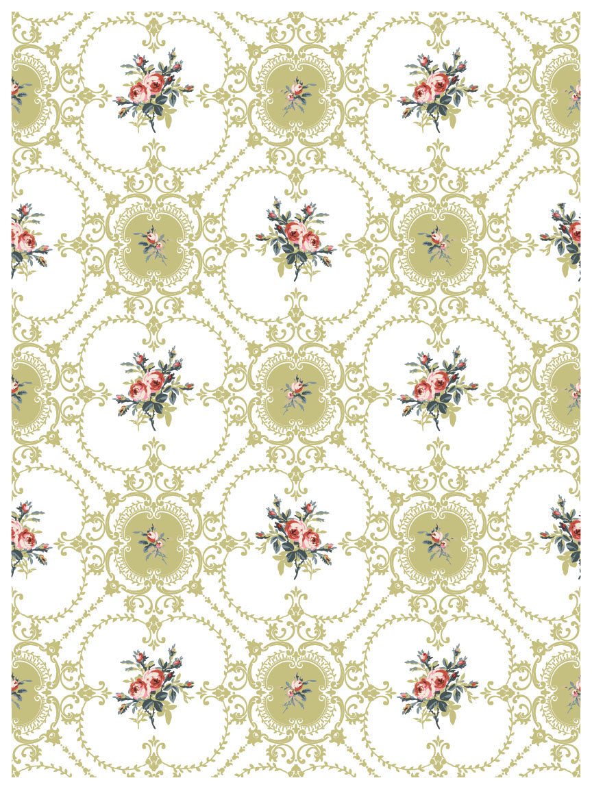 Lattice Rose IOD Paint Inlay 12x16 Pad