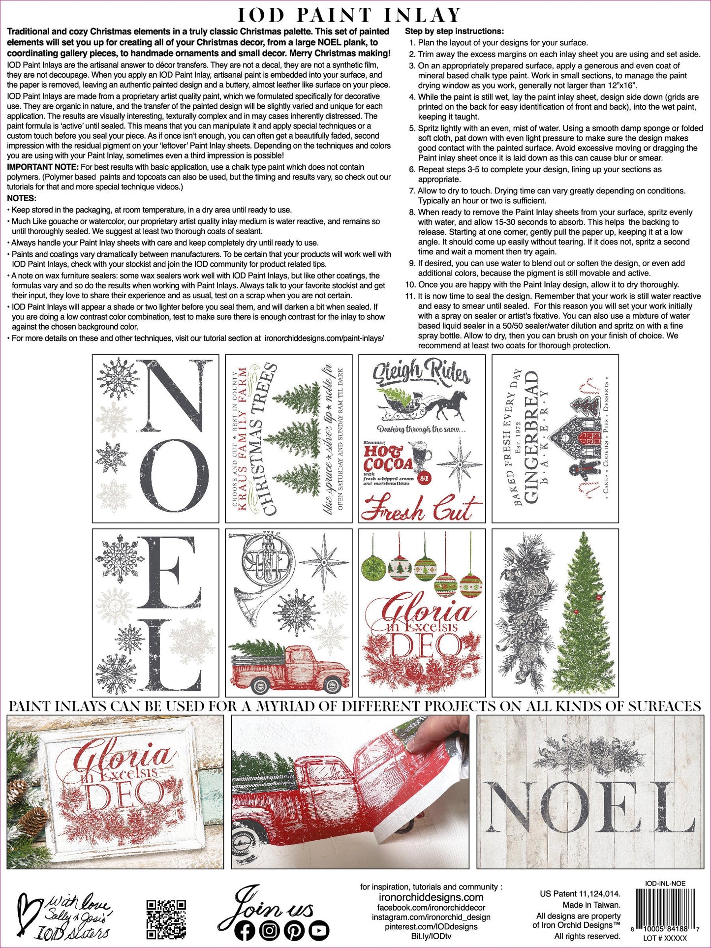 Noel IOD Paint Inlay 12 x 16 Pad