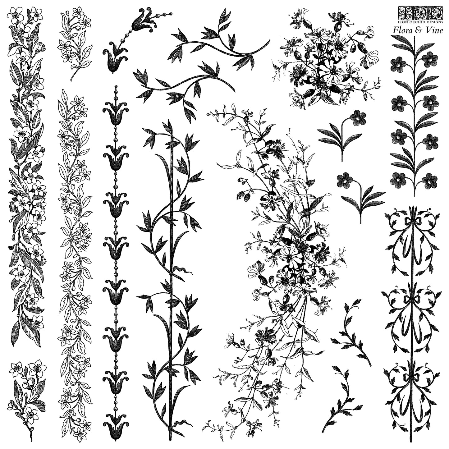 Flora & Vine 12x12 IOD Stamp™