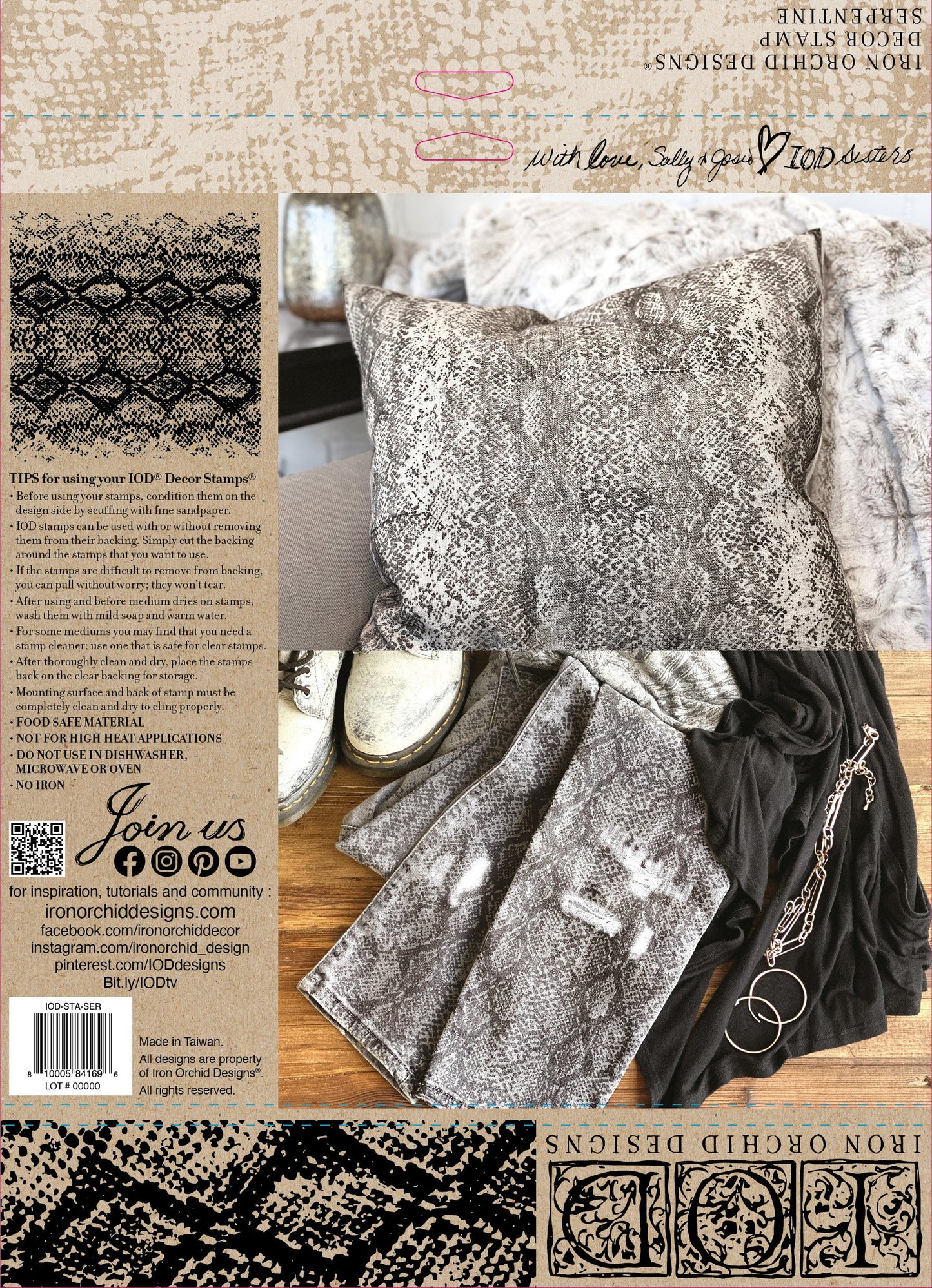 Serpentine IOD Stamp