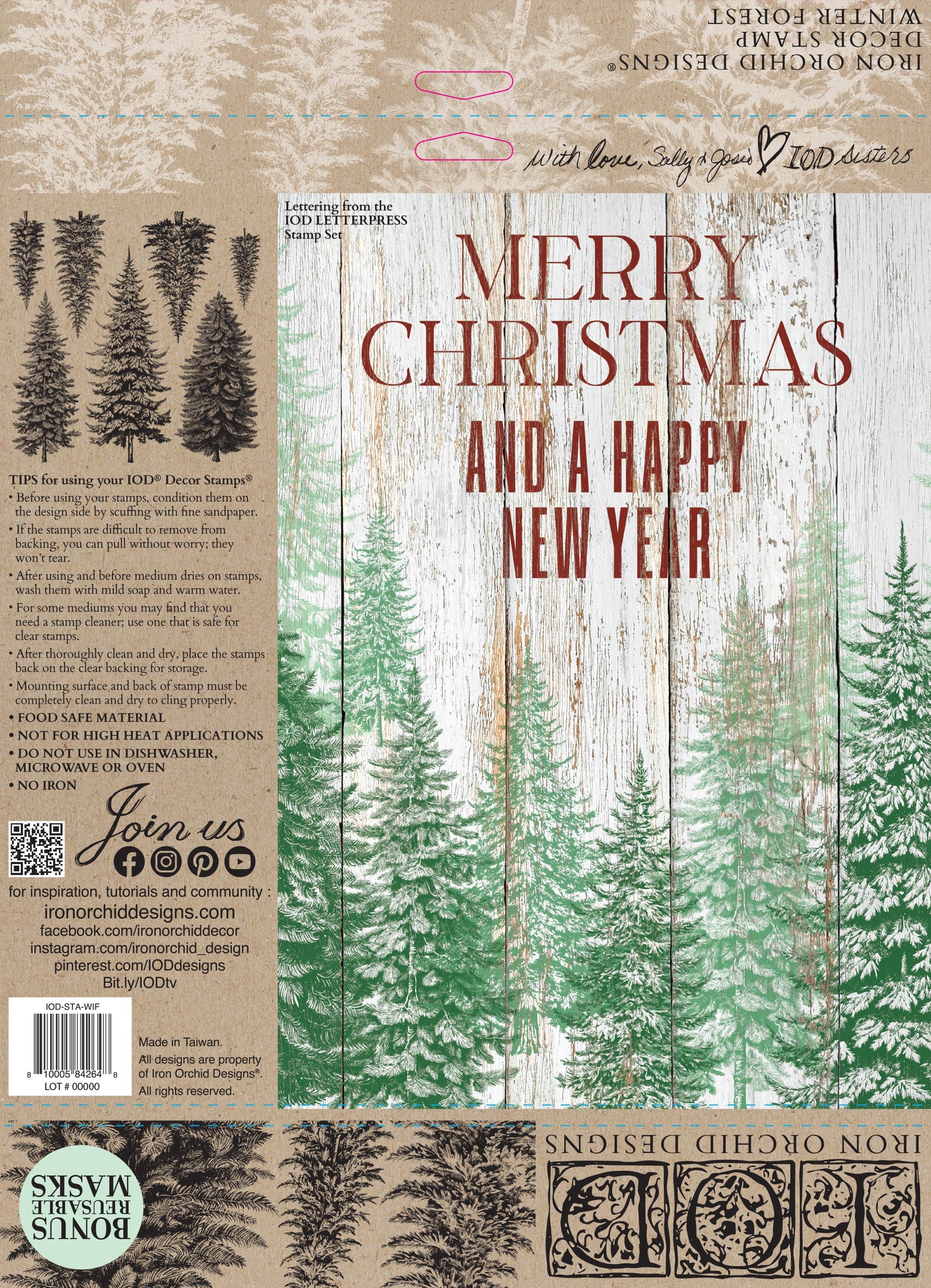 Winter Forest 12x12 IOD Stamp™