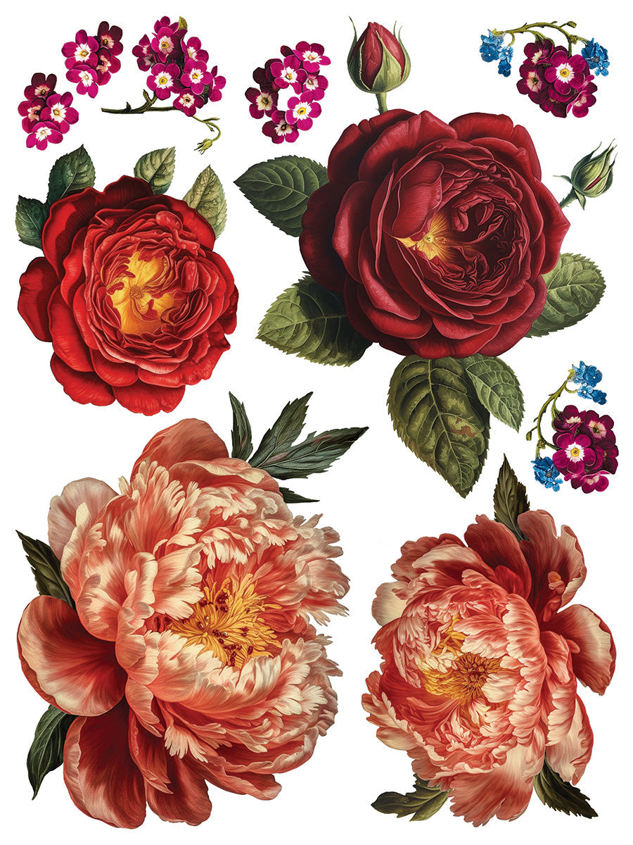 Collage de Fleurs IOD Transfer 12x16 Pad