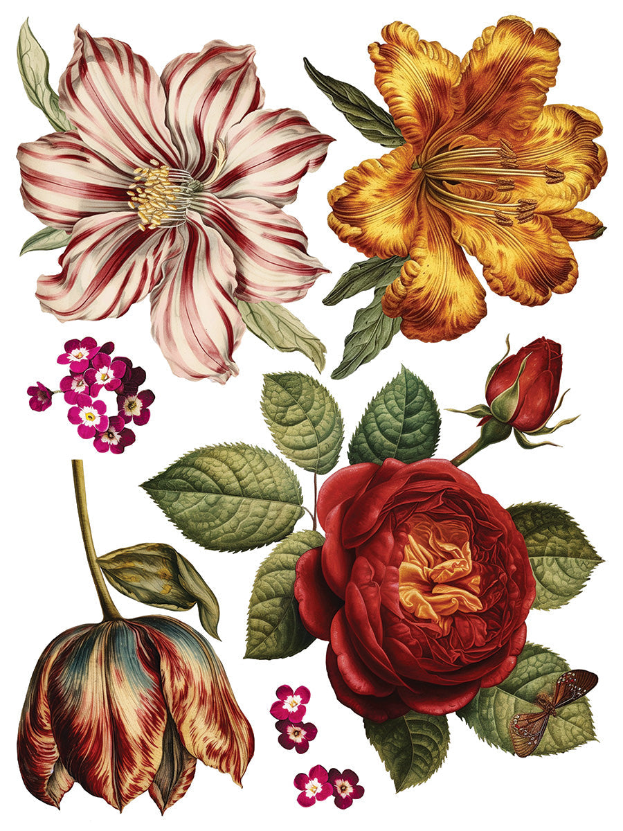 Collage de Fleurs IOD Transfer 12x16 Pad
