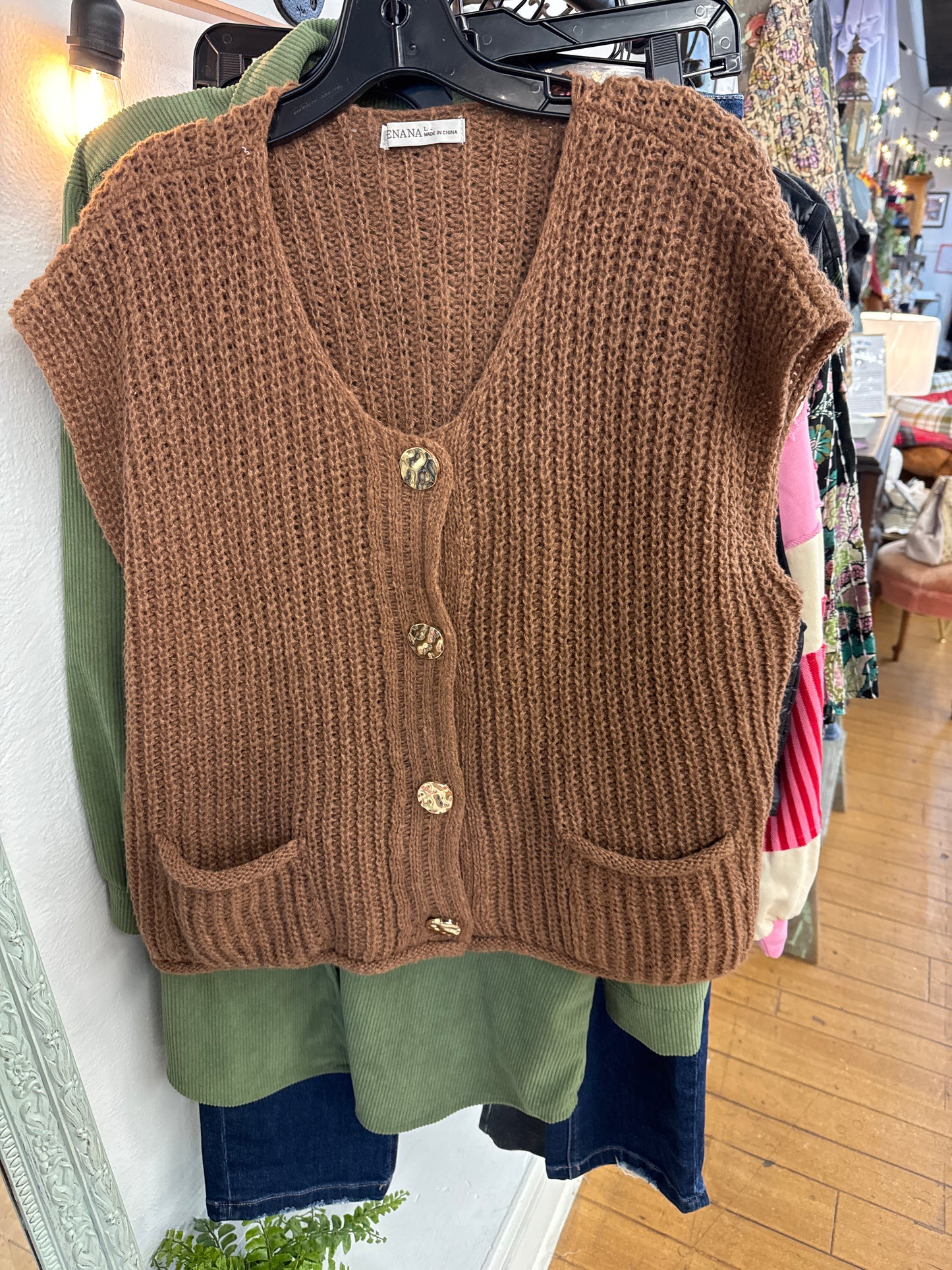 KC - Zenana Brown vest | large
