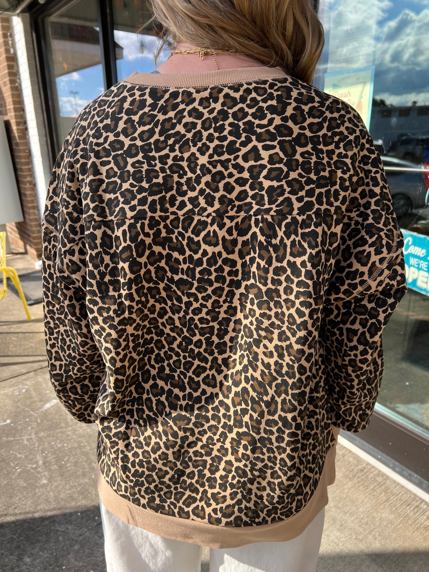Leopard Knit Top