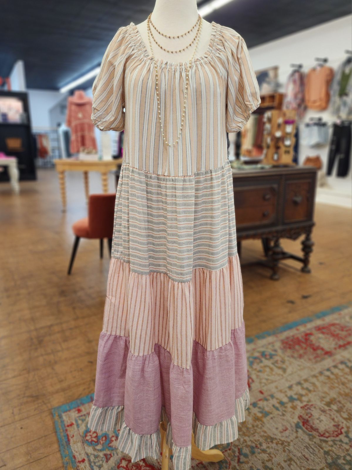 Bella Striped Maxi Dress