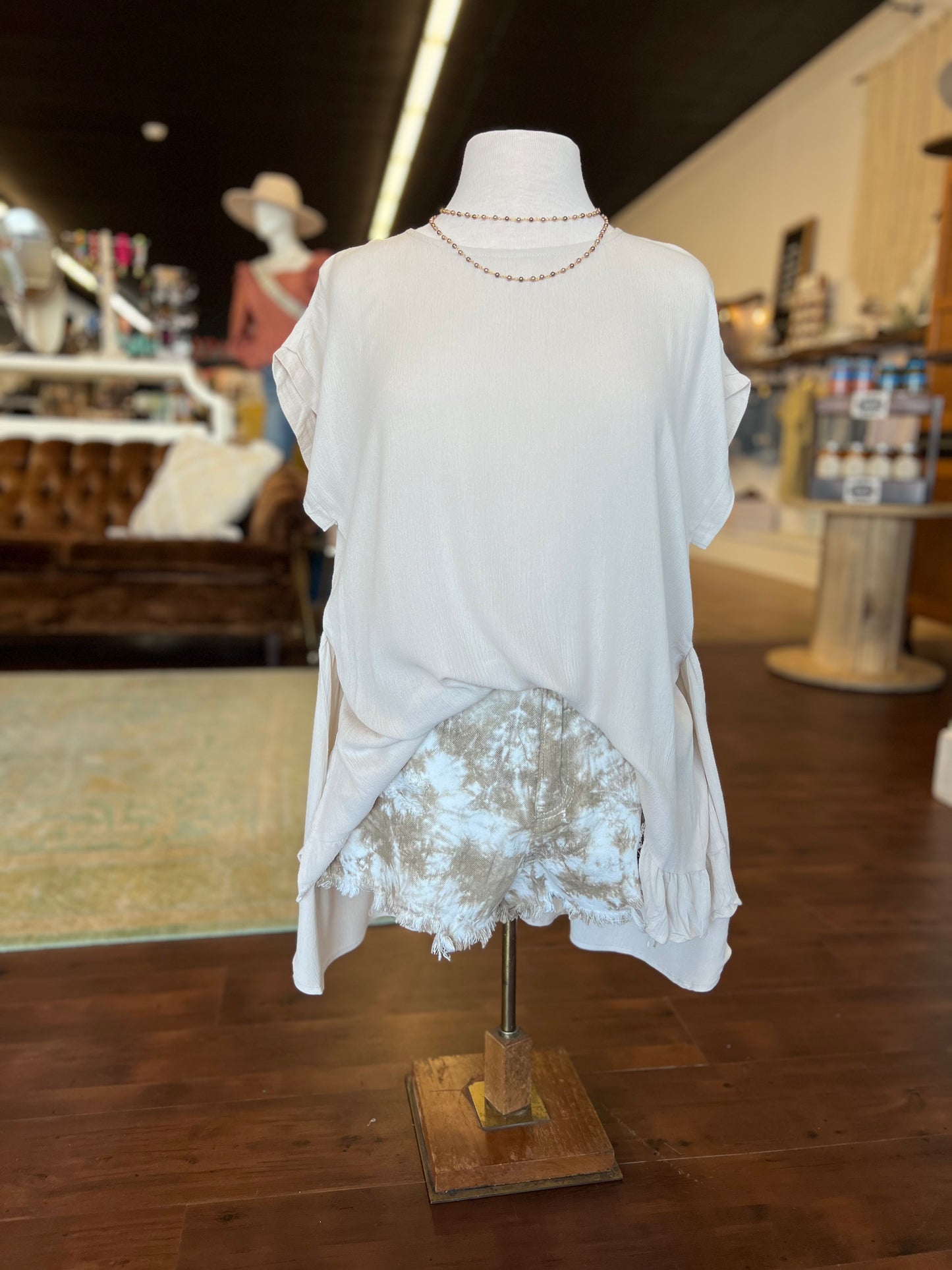 Sun Kissed Ruffle Blouse | Natural