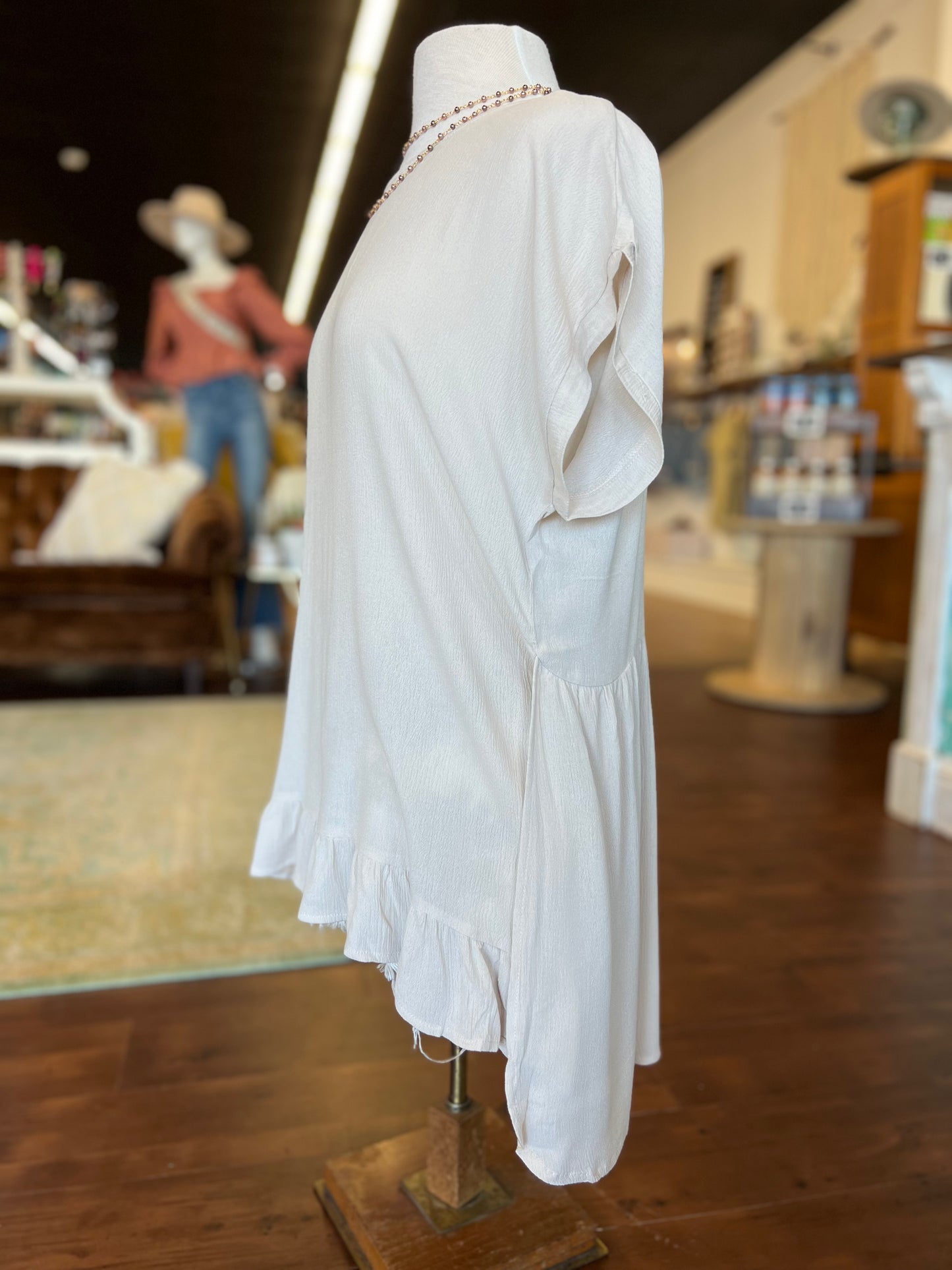 Sun Kissed Ruffle Blouse | Natural