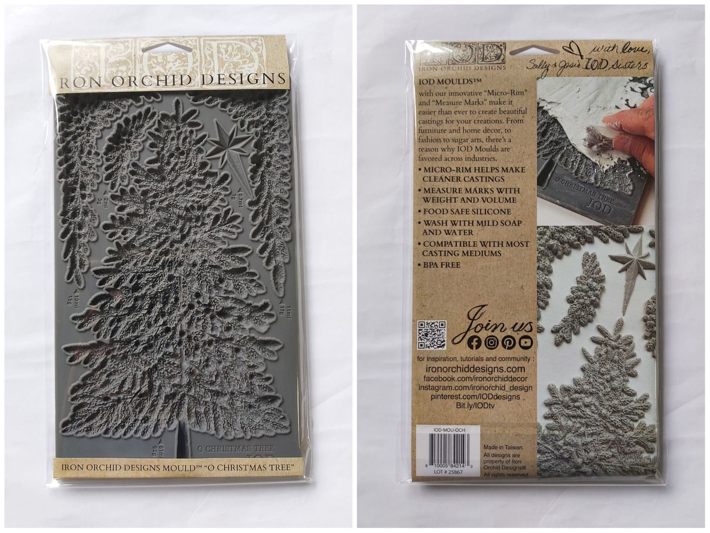 O Christmas Tree 6 x 10 IOD Mould