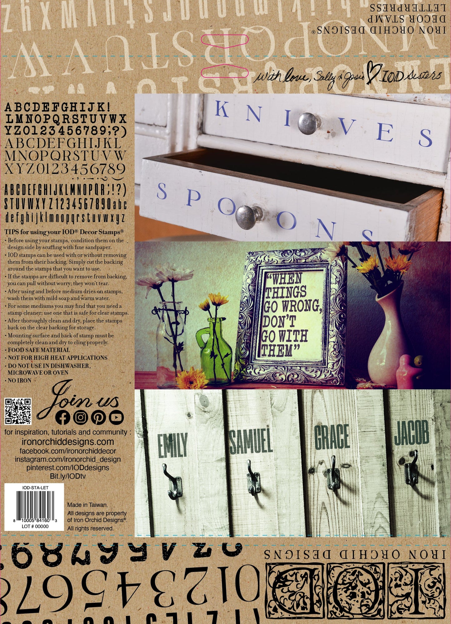 Letterpress 12x12 IOD Stamp