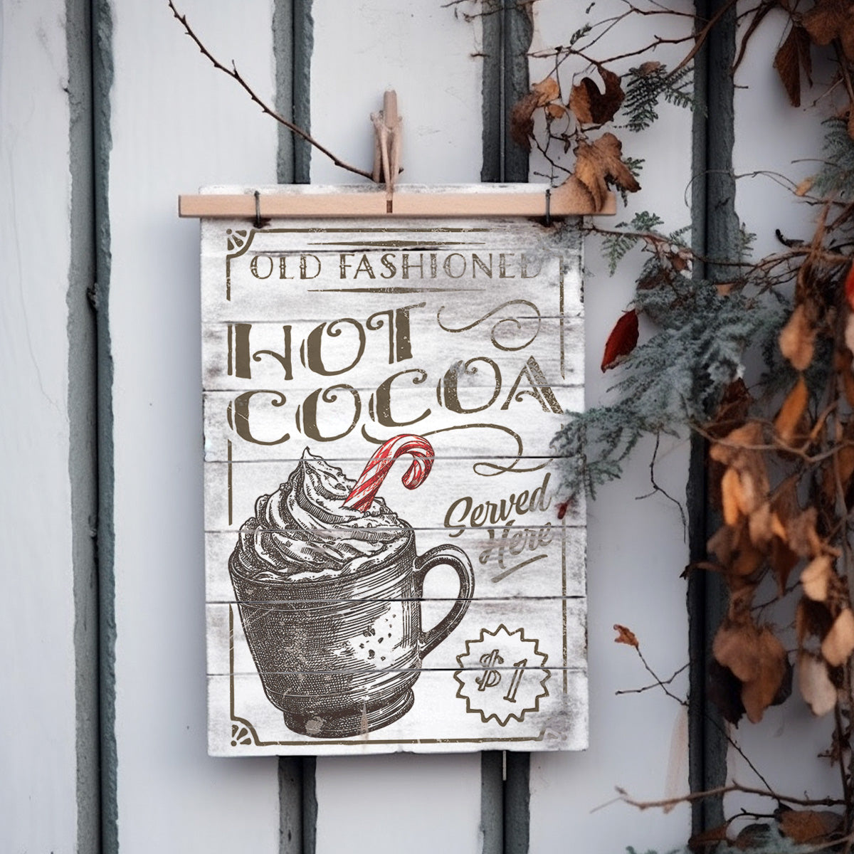 Candy Cane Cottage IOD Transfer 8X12 Pad