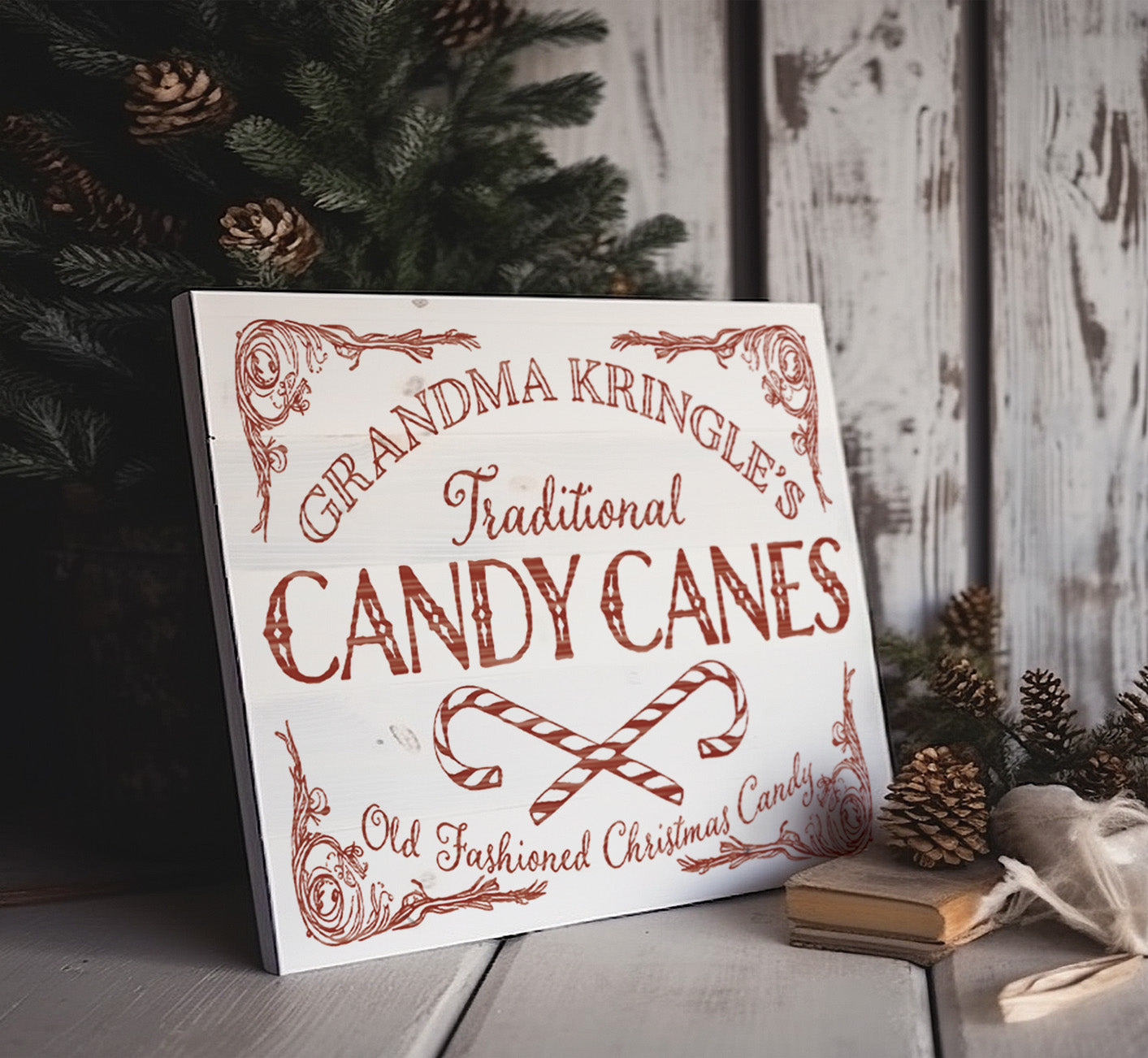 Candy Cane Cottage IOD Transfer 8X12 Pad