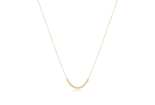 16" Necklace Gold - Classic Beaded Bliss - 2.5mm Gold