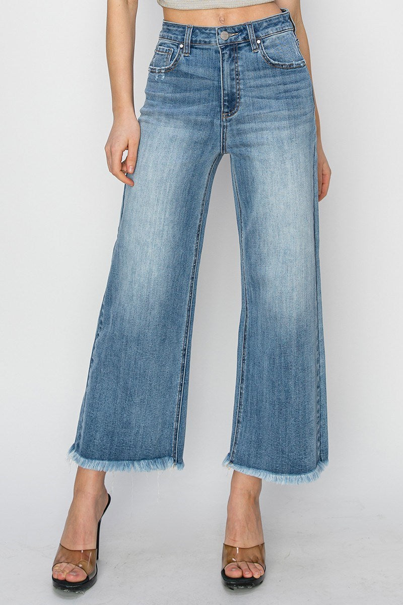 Lila Wide-Leg Crop Jeans | Plus