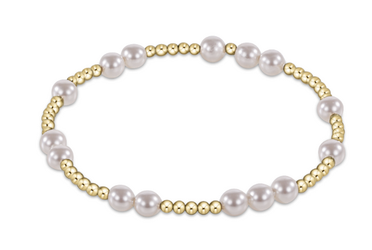 eNewton - Hope Unwritten 5mm Bead Bracelet - Pearl
