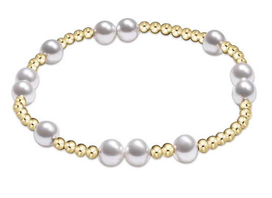 eNewton - Hope Unwritten 6mm Bead Bracelet - Pearl
