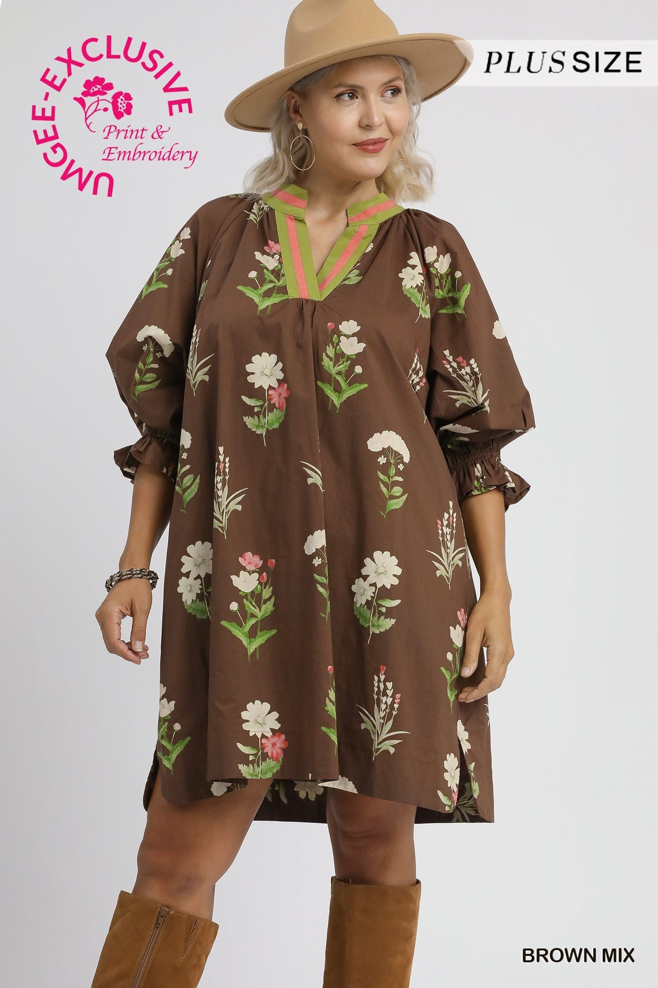Autumn Bloom Dress | Brown