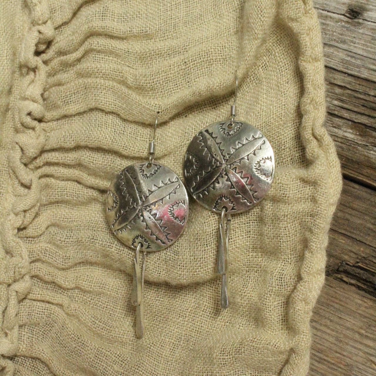 Antique Silver Gypsy Dangle Earrings
