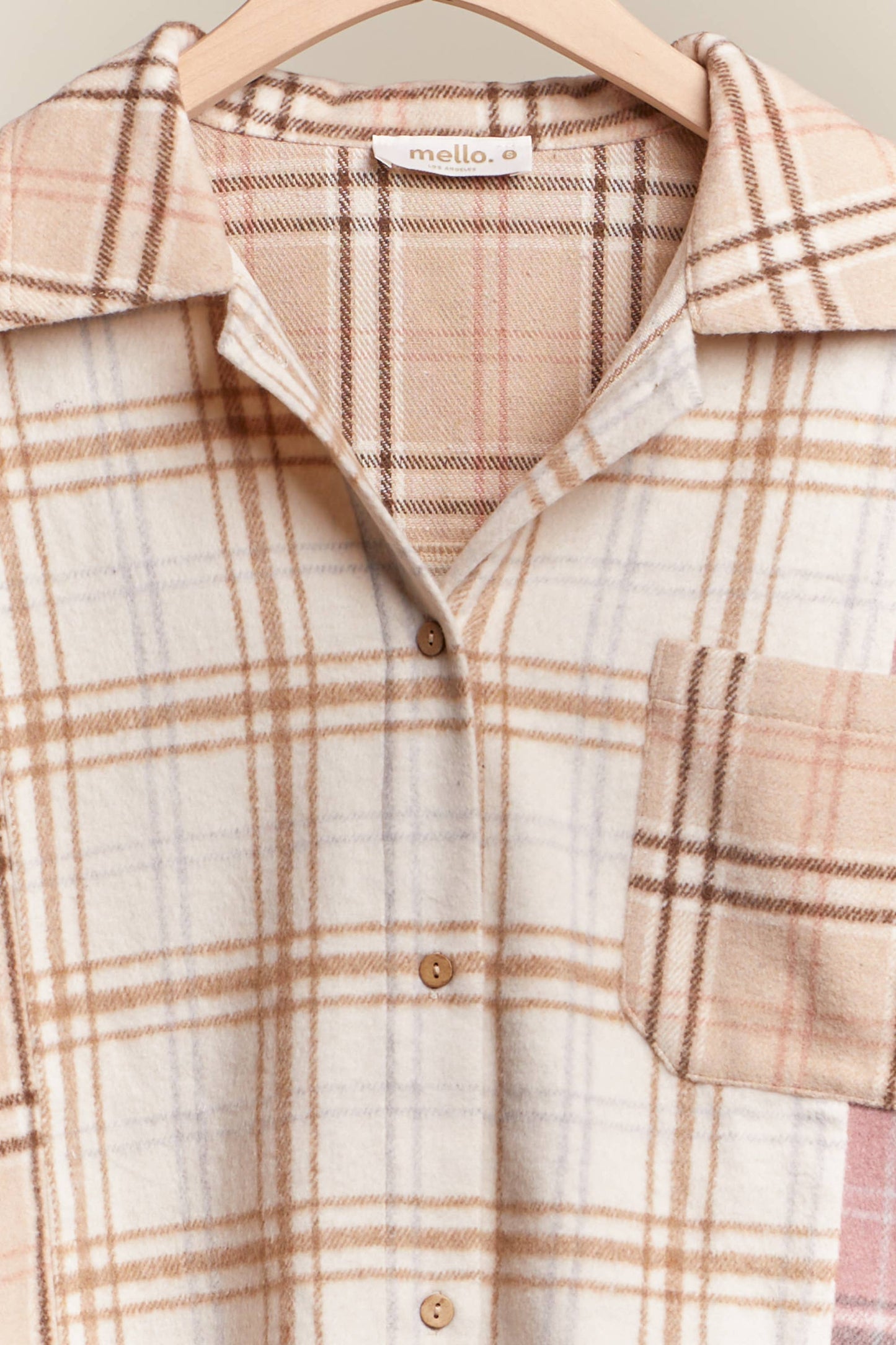 Sutton Plaid Oversize Shacket | Pink