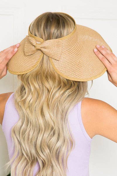 Foldable Wide Brim Bow Visor Sun Hats