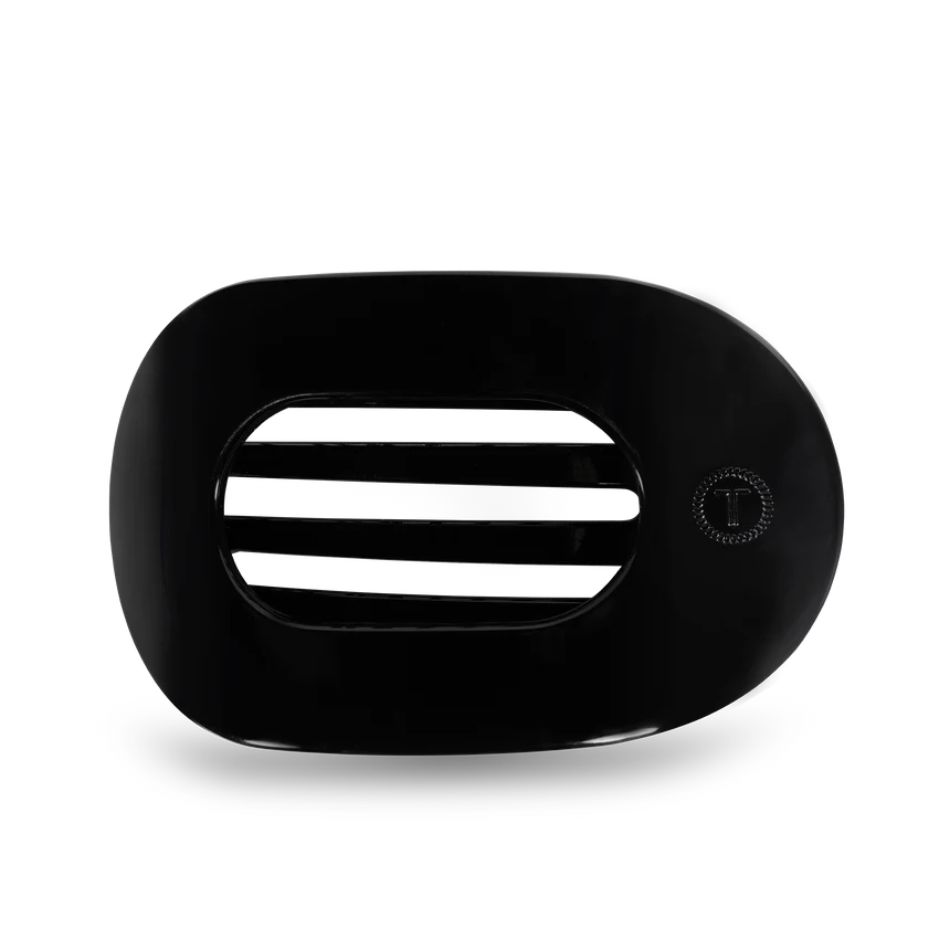 TELETIES - Jet Black Large Flat Round Clip