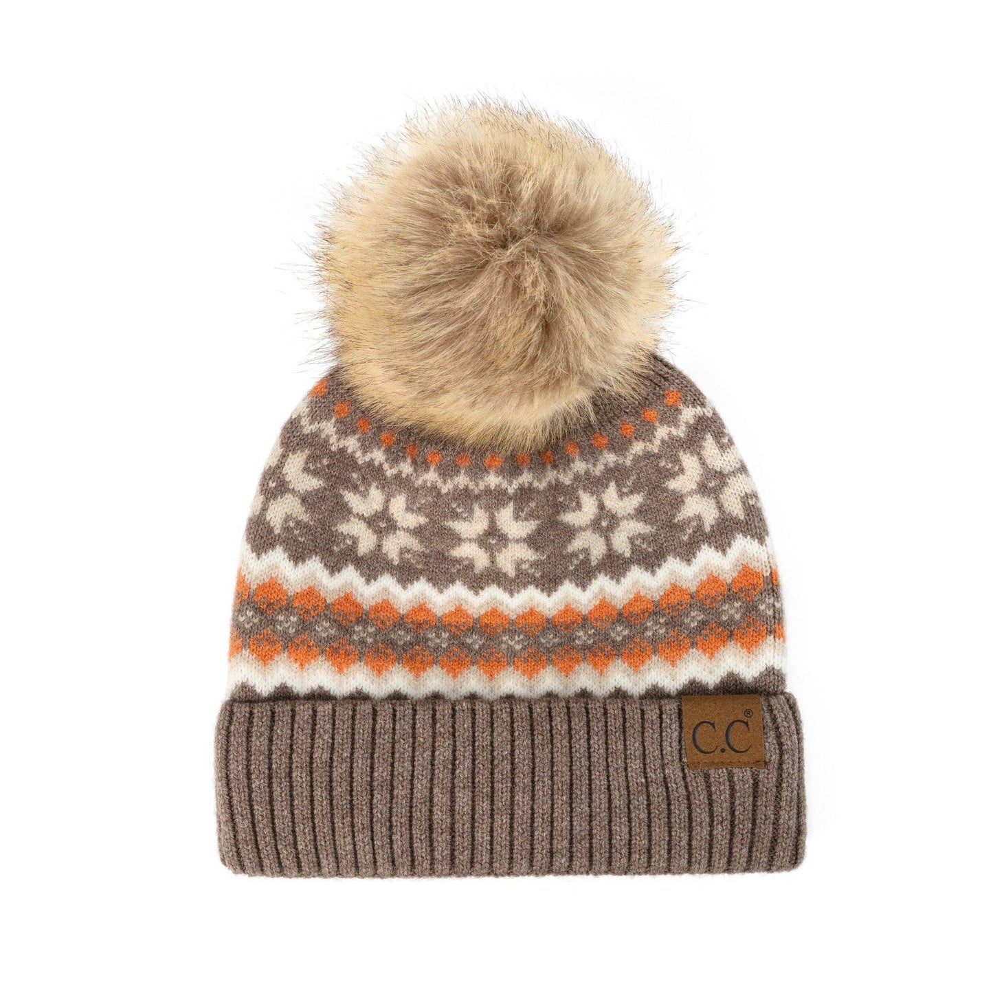 C.C Nordic Fair Isle Beanie