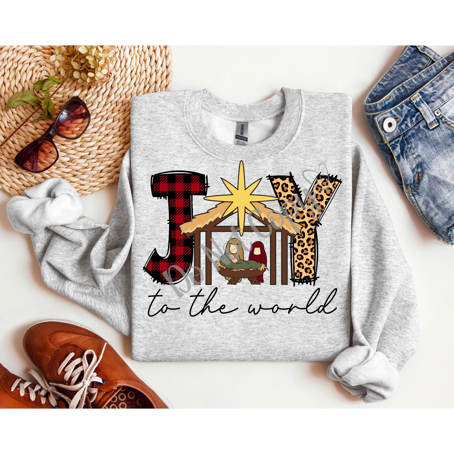 Joy to the world Sweatshirt | Heather Grey