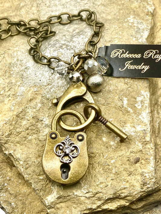 Vintage Lock and Key Boho Necklace