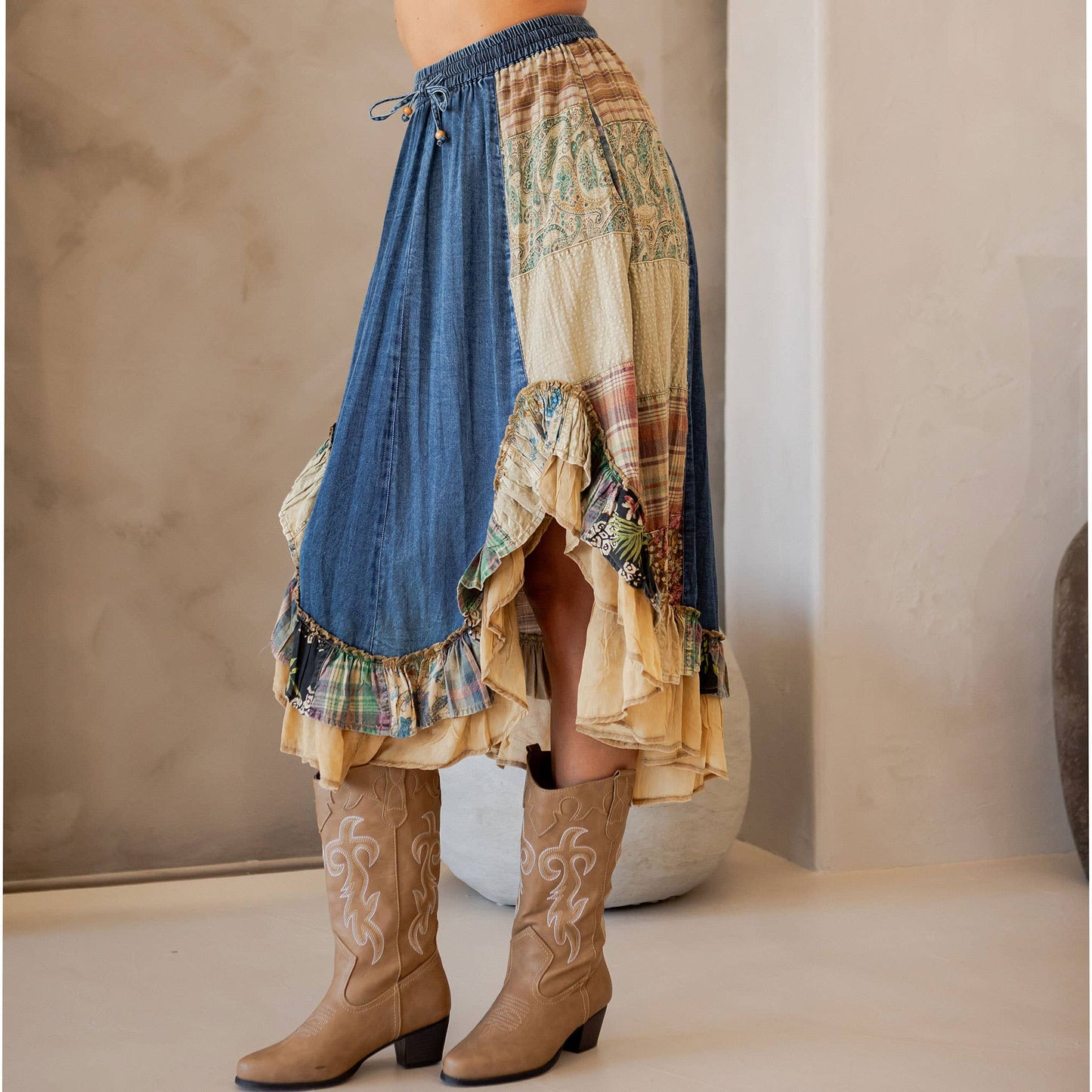 Camille Boho Ruffle Skirt