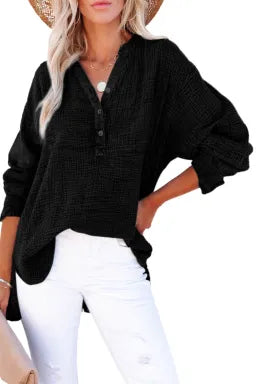 Never Look Back Button Down Top