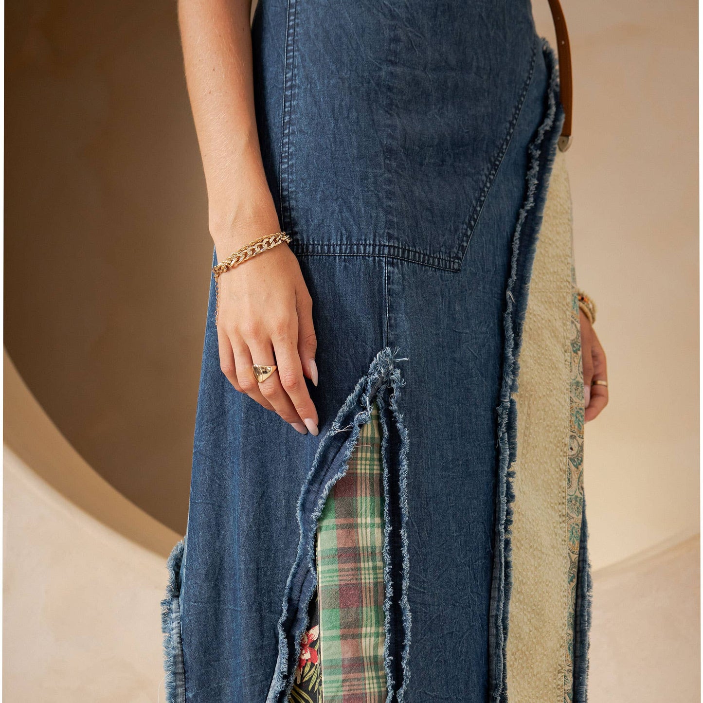 Harper Denim Midi Skirt
