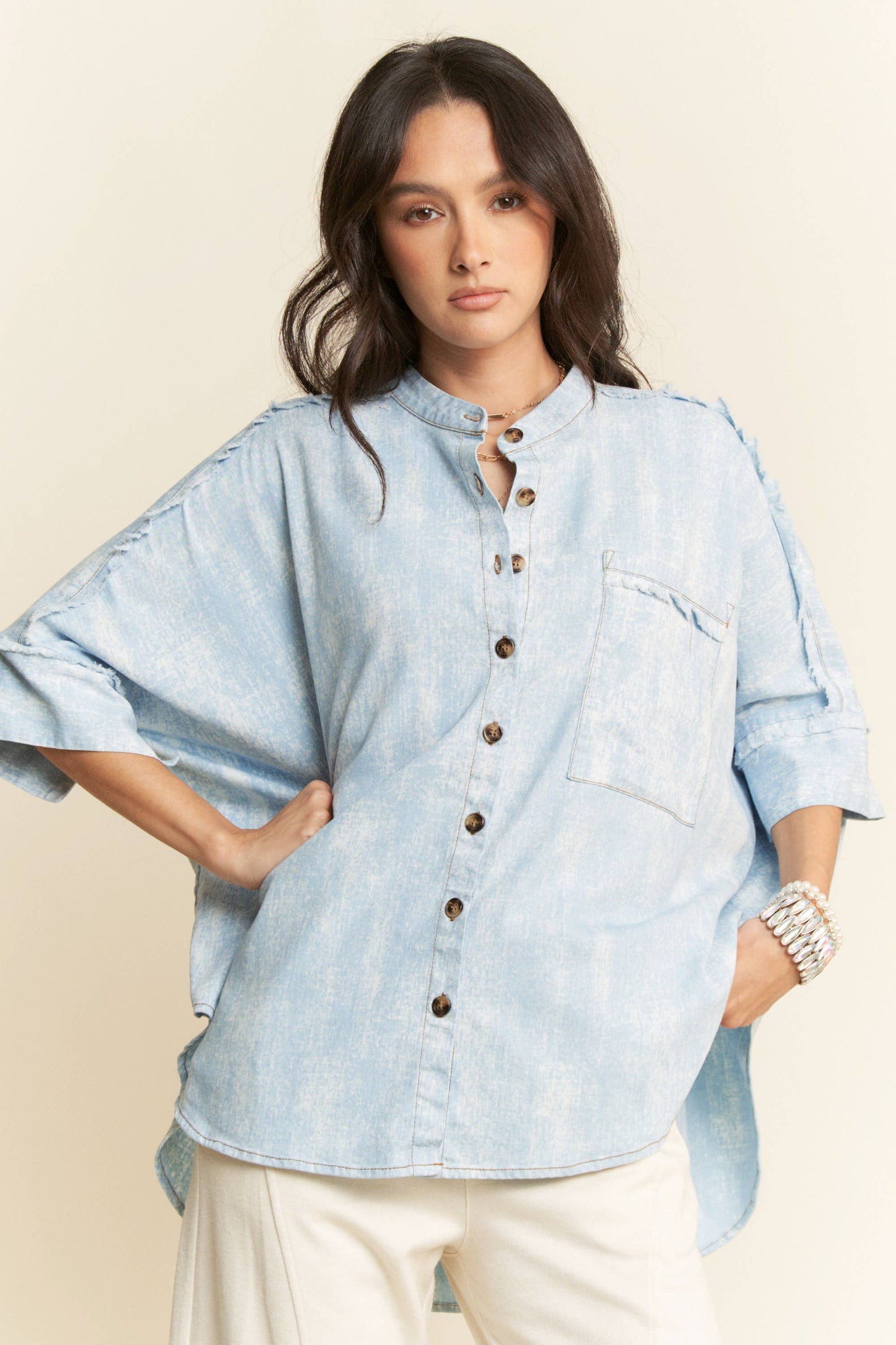Cassidy Chambray Top