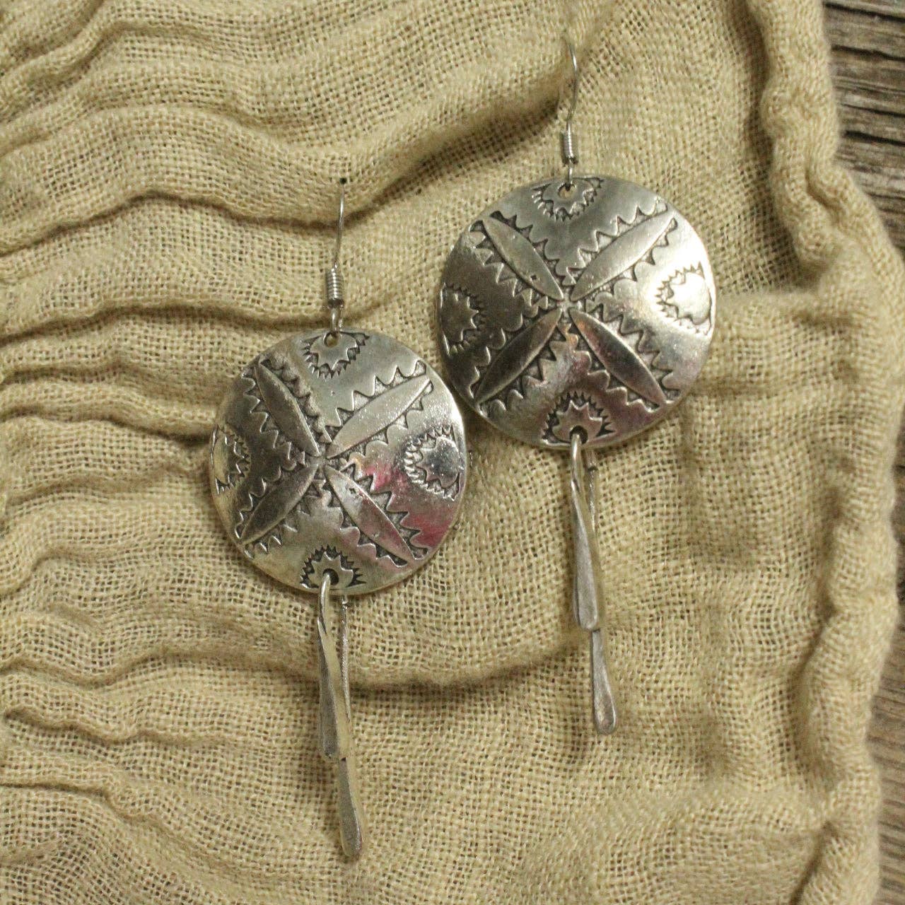 Antique Silver Gypsy Dangle Earrings