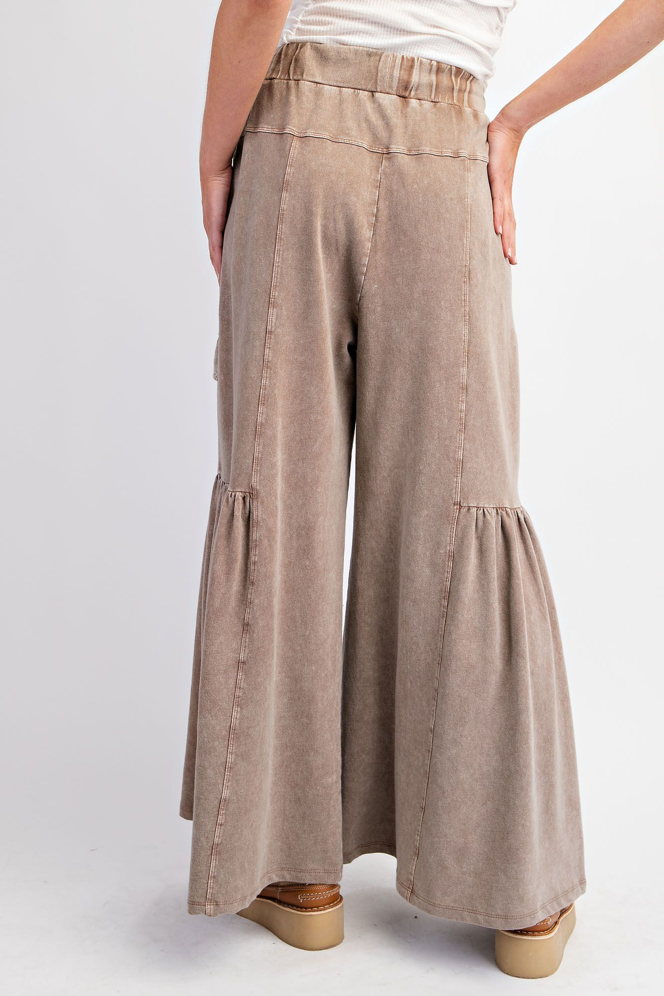 Rosie Ruffle Terry Pants | Mocha