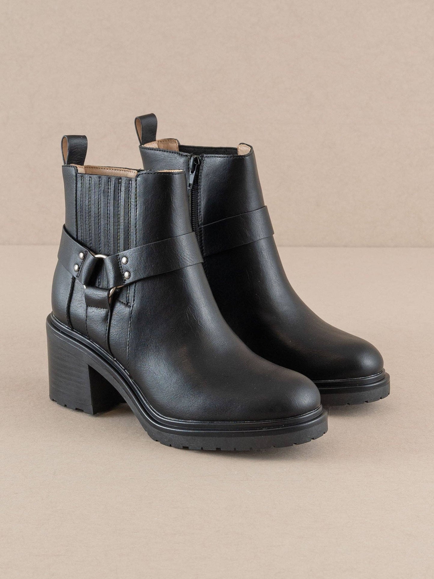 The Jayden Motorcycle Bootie | Black Motorcycle Bootie