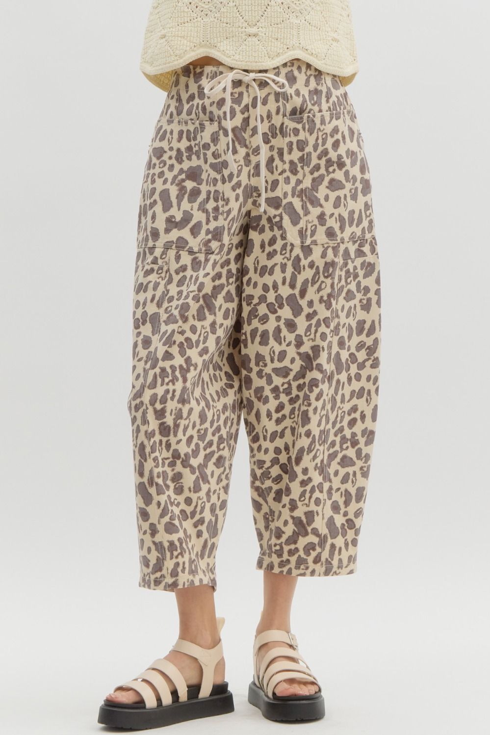 Leopard Barrel Pants