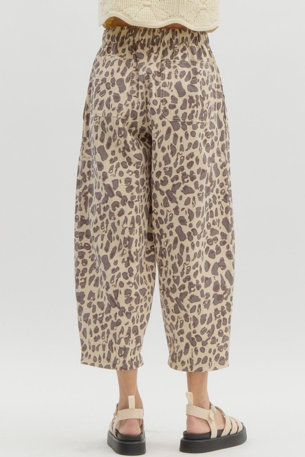 Leopard Barrel Pants
