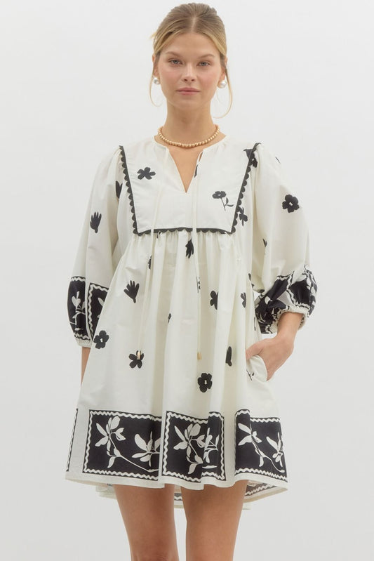 Ophelia Floral Dress | Cream