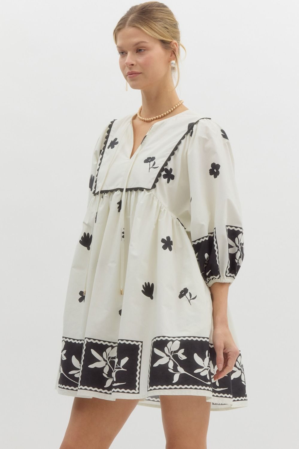Ophelia Floral Dress | Cream