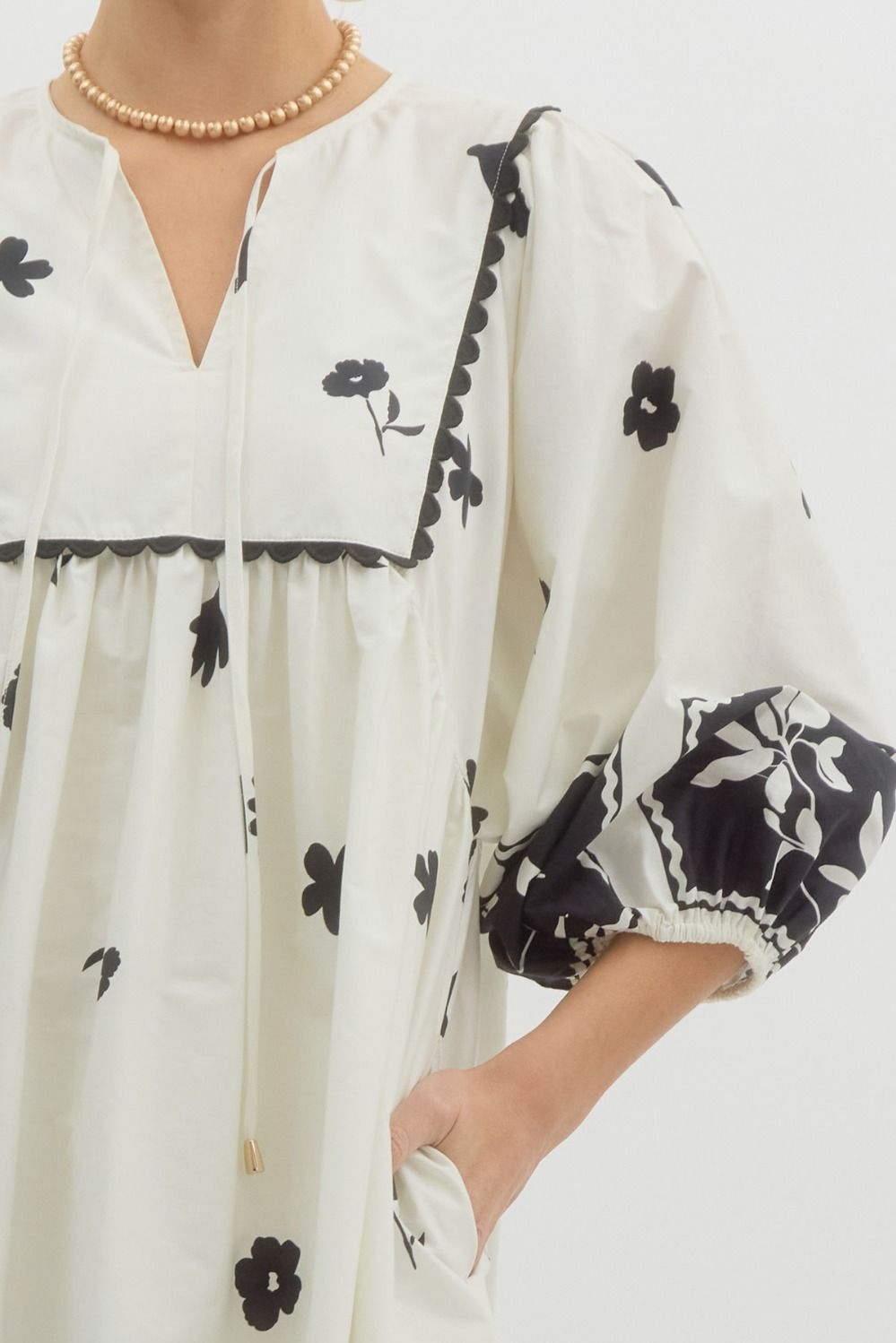 Ophelia Floral Dress | Cream