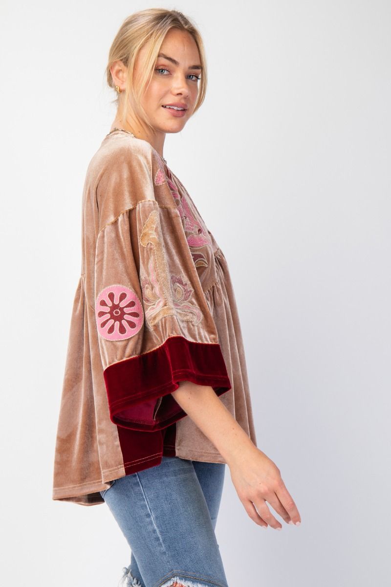 Reverie Velvet Embroidered Tunic
