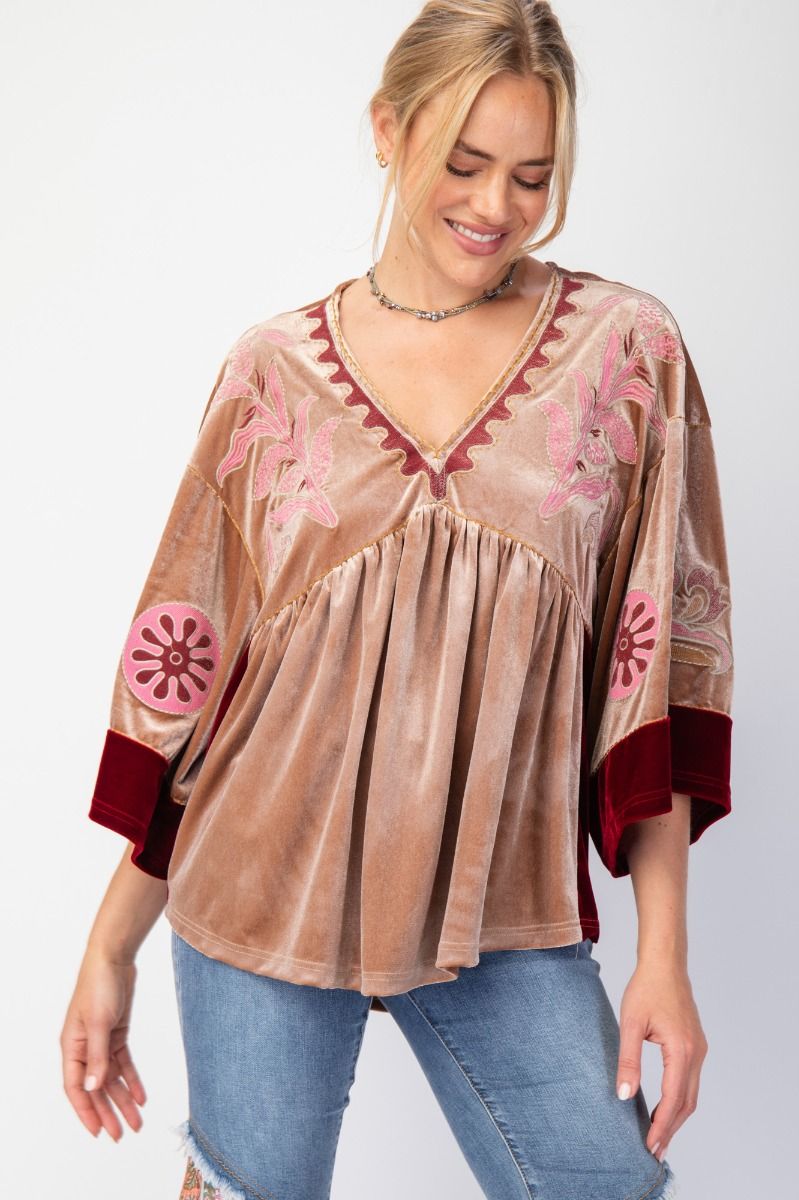 Reverie Velvet Embroidered Tunic